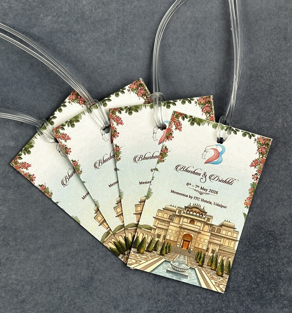 Wedding Luggage Tags | Wedding Luggage Tags | Royal Palace & Heritage Theme | Destination Wedding Stationery Favor Tags P 66