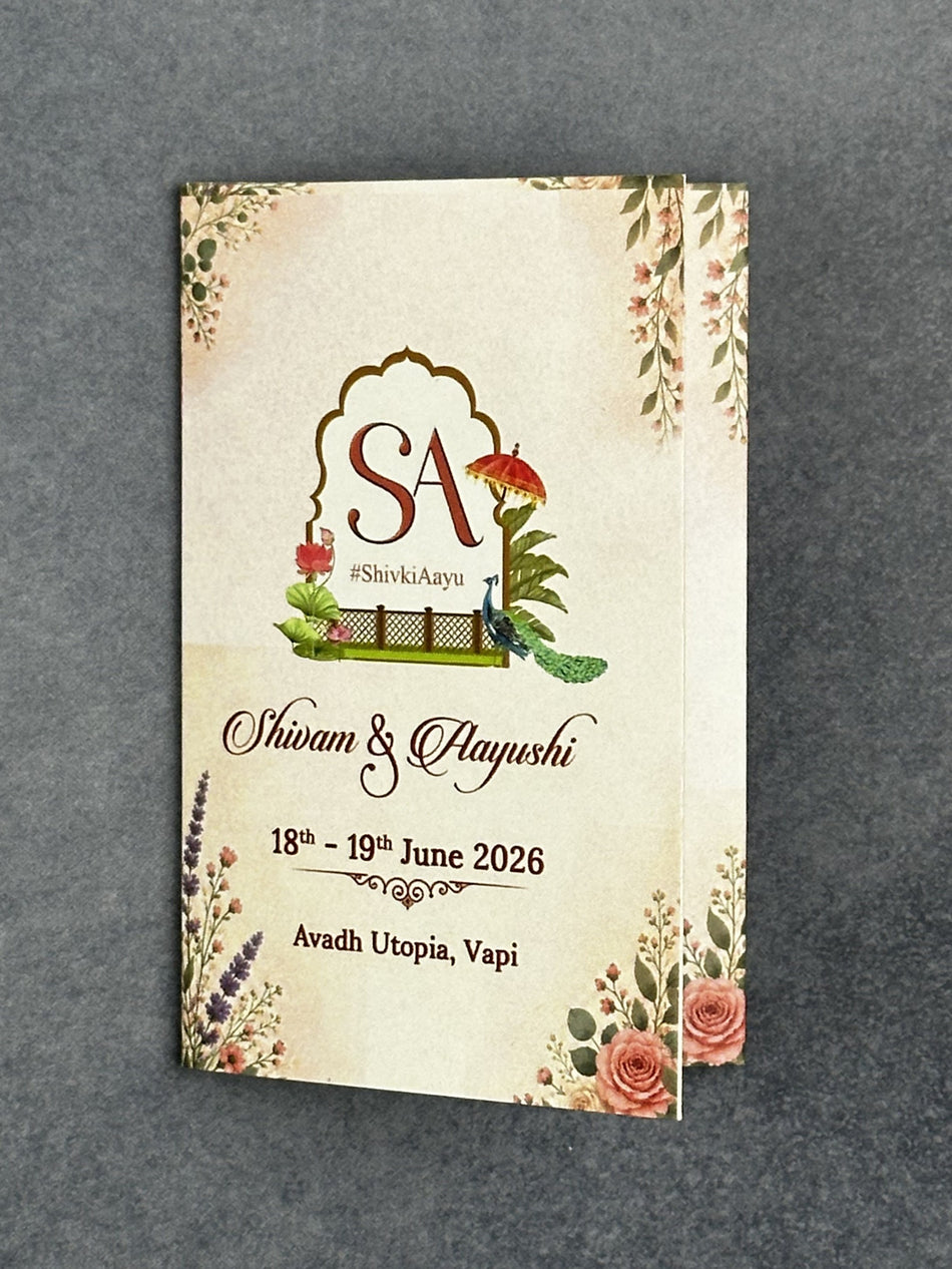 Keycard Itinerary | Nature theme, Resort theme, Floral theme | Destination Wedding Stationery P 68