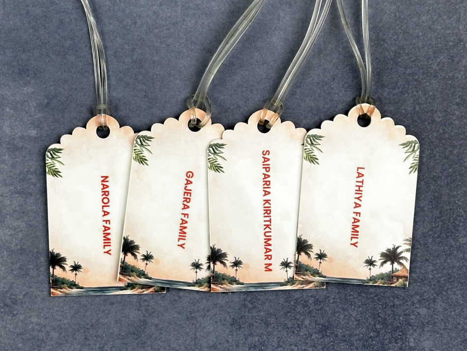 Luggage Tags | Beach theme, Resort theme, Travel theme | Destination Wedding Stationery P 69