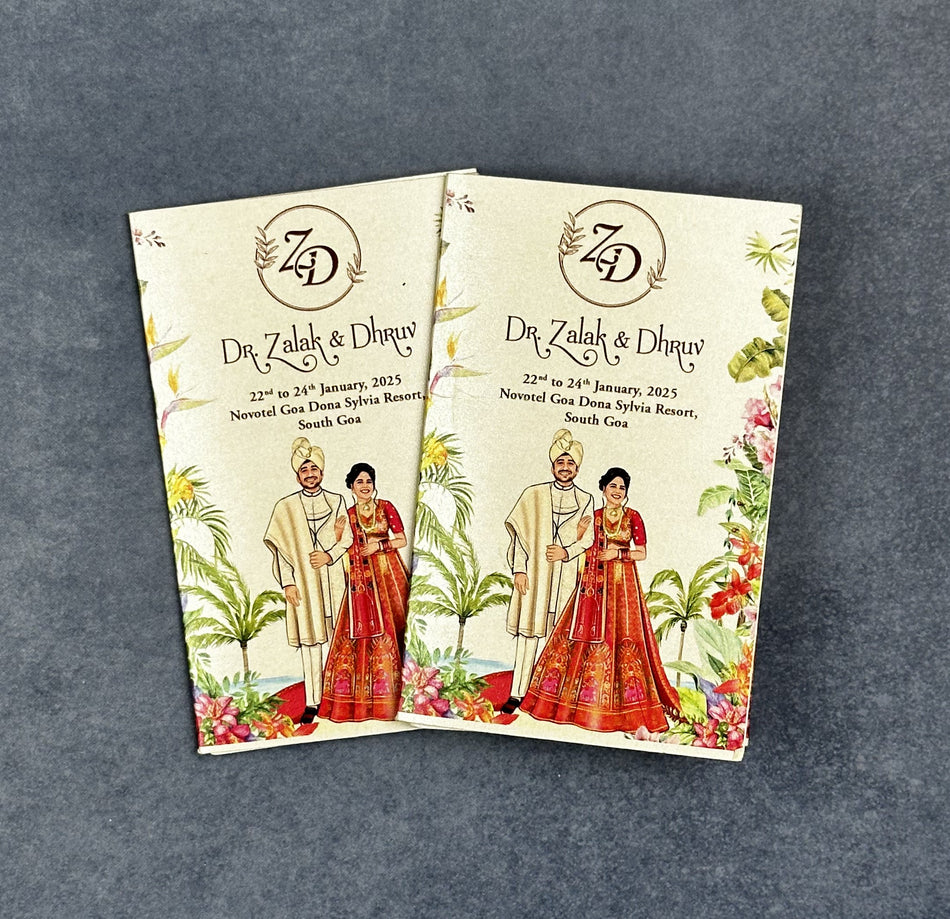 Keycard Itinerary | Tropical theme, Beach theme, | Destination Wedding Stationery P 70