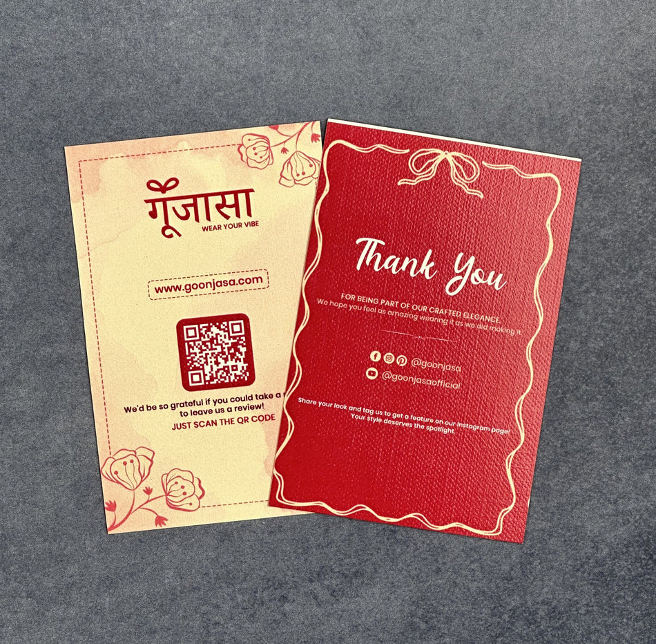 Thank You Cards | Floral line art theme, Bow theme, Minimalist textured theme | Business Stationery P 79