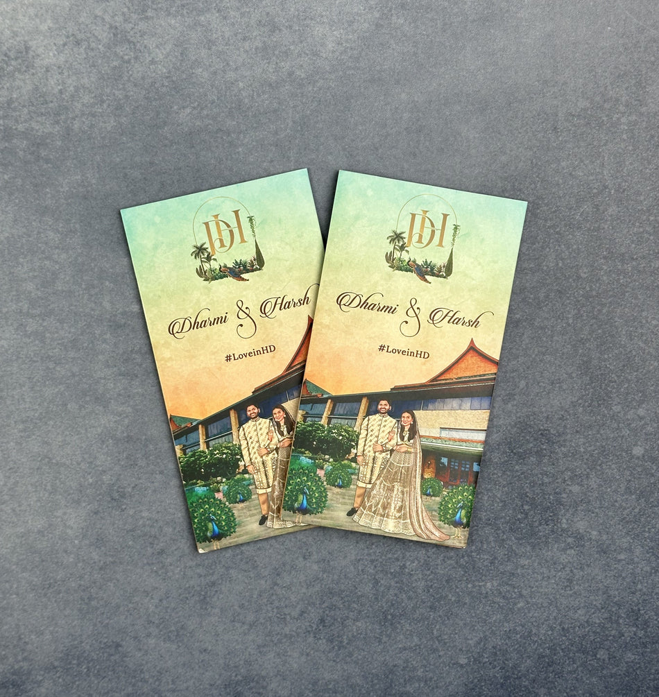 Wedding Itinerary | Resort theme, Caricature illustration theme, Peacock theme | Destination Wedding Stationery P 74