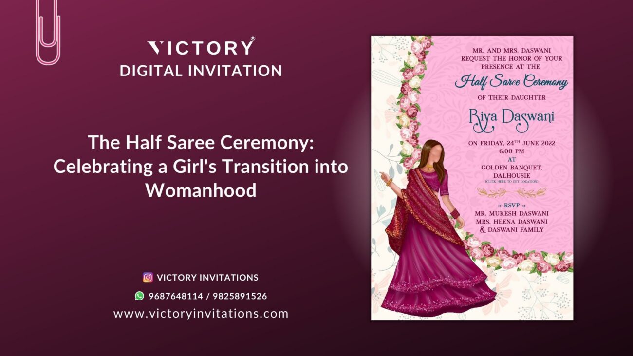 What is half saree ceremony?
