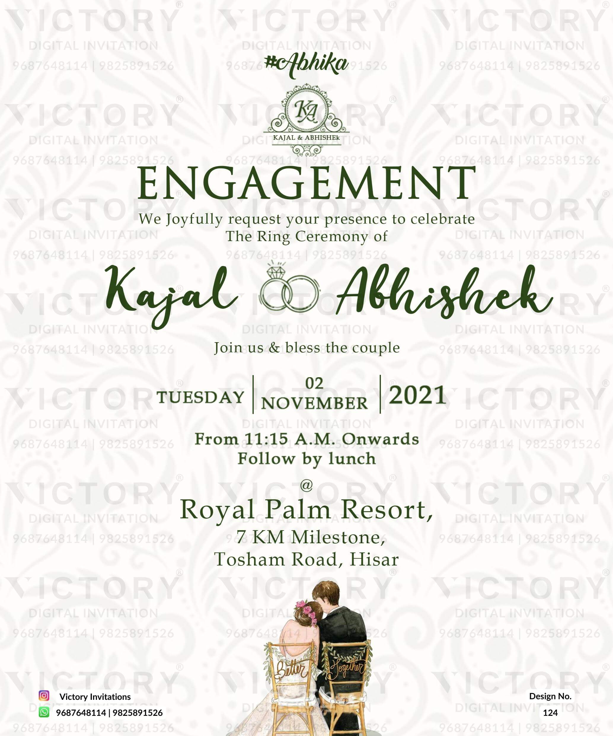 Engagement or Ring Ceremony Invitation Card 16 - Suavasar Invites