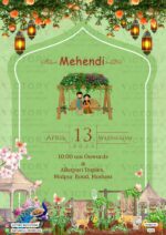 Majestic Gujarati-Indian Festivities Electronic Cards with Traditional Indian Motifs and Stunning Doodle Illustrations