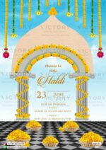 Pastel and Vibrant Shaded Lavish Indian Wedding Invitations with Festive Indian Scenery Backdrops