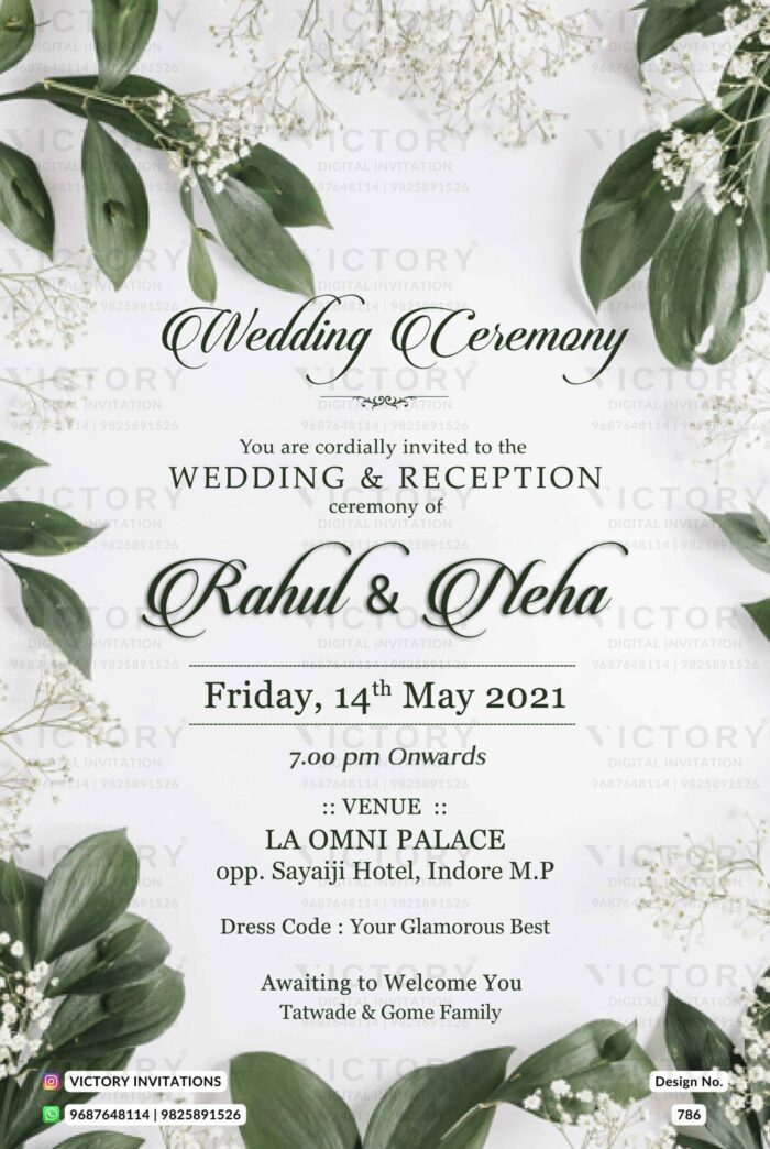 "Exquisite Floral-Themed Virtual Invitation with Vivacious Pastel Off-White Background"