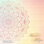 A Captivating Wedding E-Invitation Card in Pink and Yellow Hues, Featuring an Exquisite Mandala Design. Design no. 2748