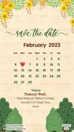 Traditional Beige and Magenta Vintage Theme Indian Wedding Save the Date Invitation Cards, Design no. 2931