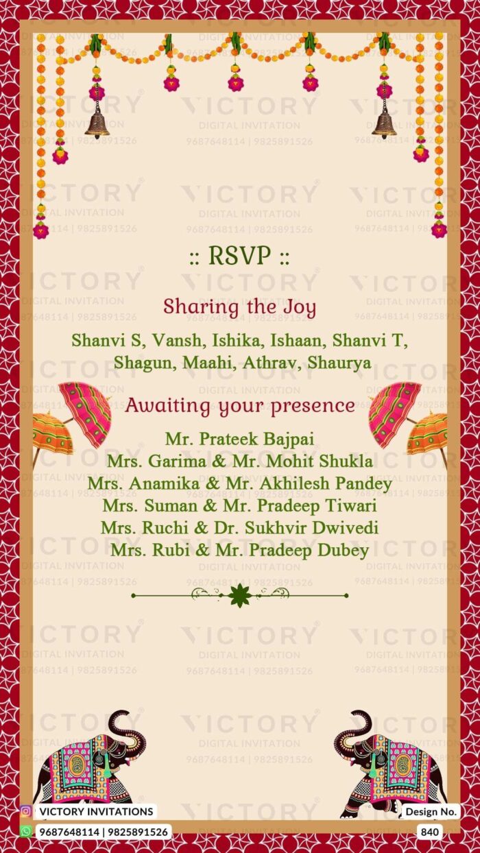 Lavish Vibrant and Pastel Shaded Vintage and Whimsical Indian Wedding E-invites with Couple Caricature and Location Illustrations, Design no. 840