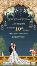 Gujarat Wedding Caricature Invitation card PDF Design no. 3340