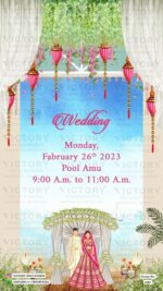 Goa Wedding Caricature Invitation Card PDF Design No.3307