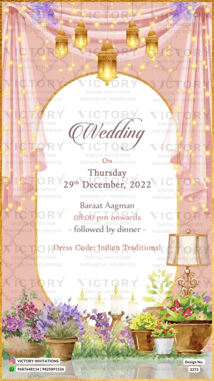 Gujarat Wedding Invitation card PDF Design no. 3373